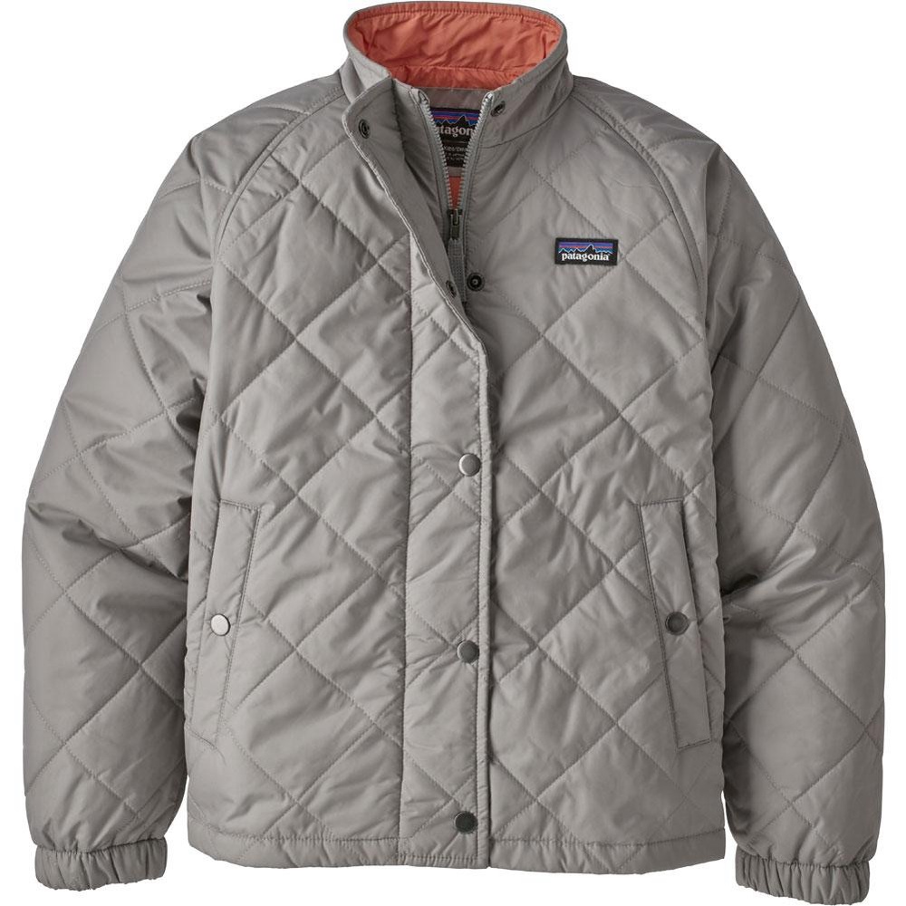 Girls Diamond Quilt Jacket Drifter Grey Size Large